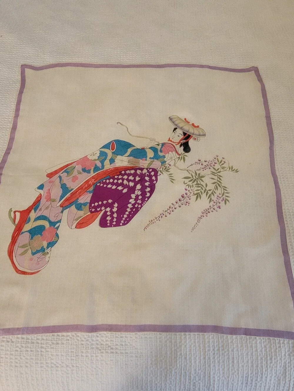 Vintage Very Delicate Silk Scarf 30